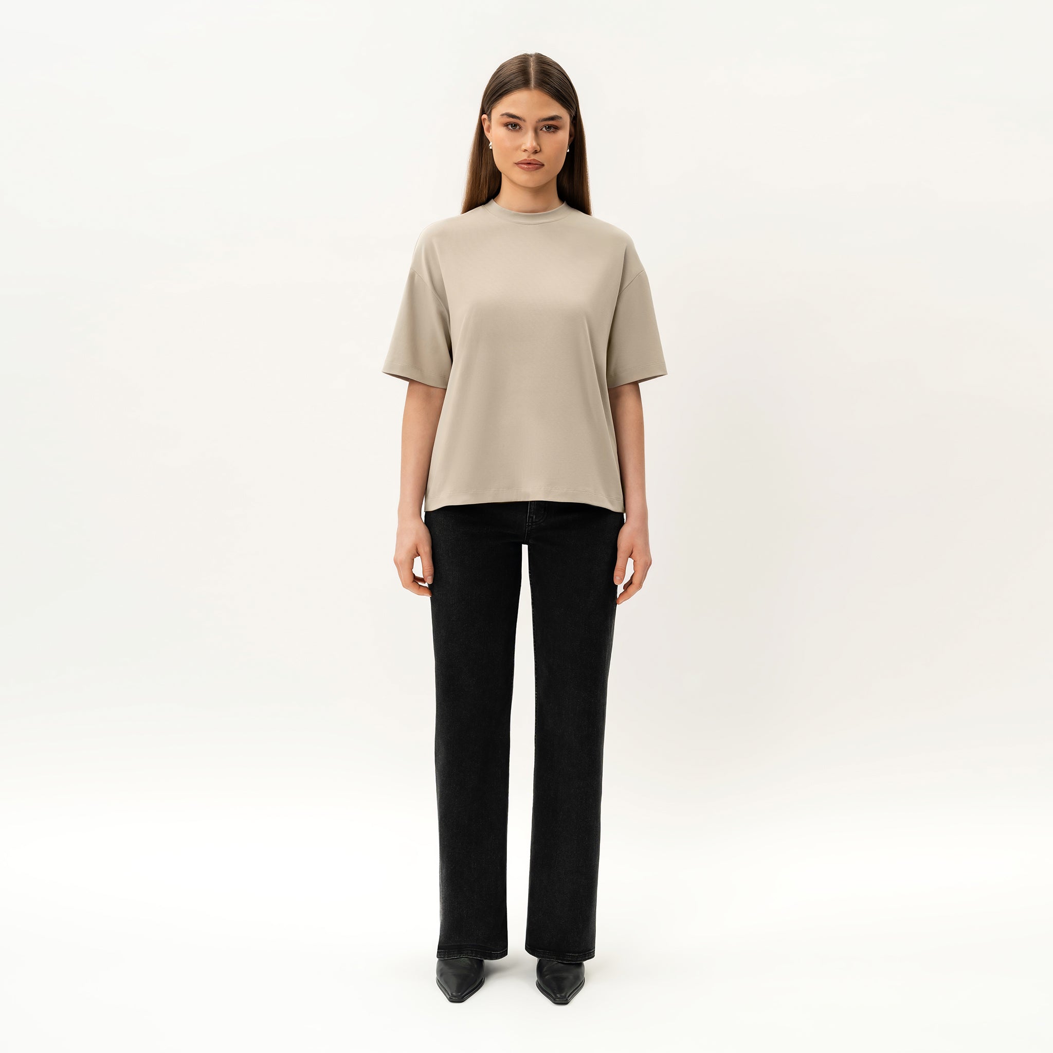 Oversized Boxy Pima T-shirt - Ninepine