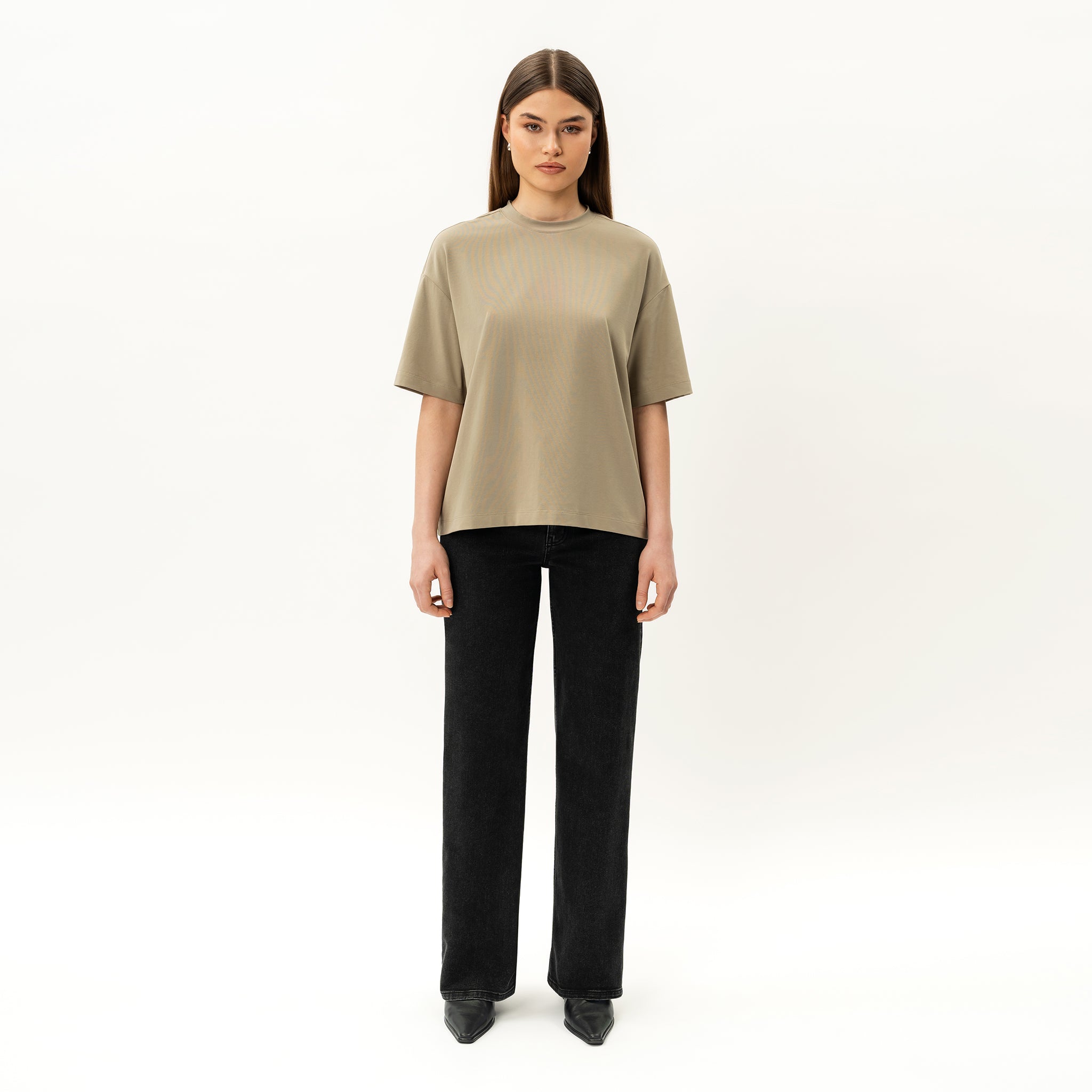 Oversized Boxy Pima T-shirt - Ninepine