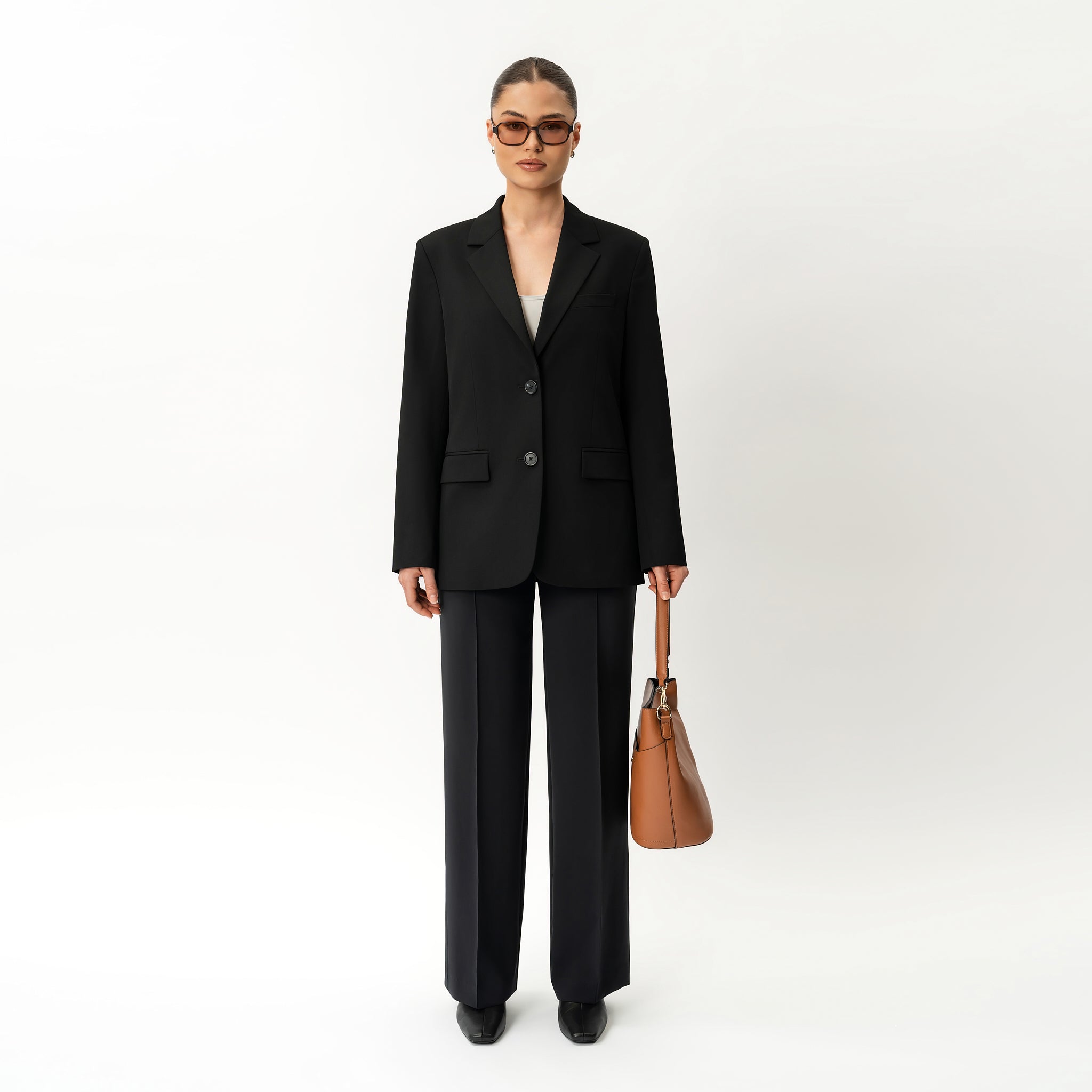 Crepe Relaxed Trouser - Ninepine