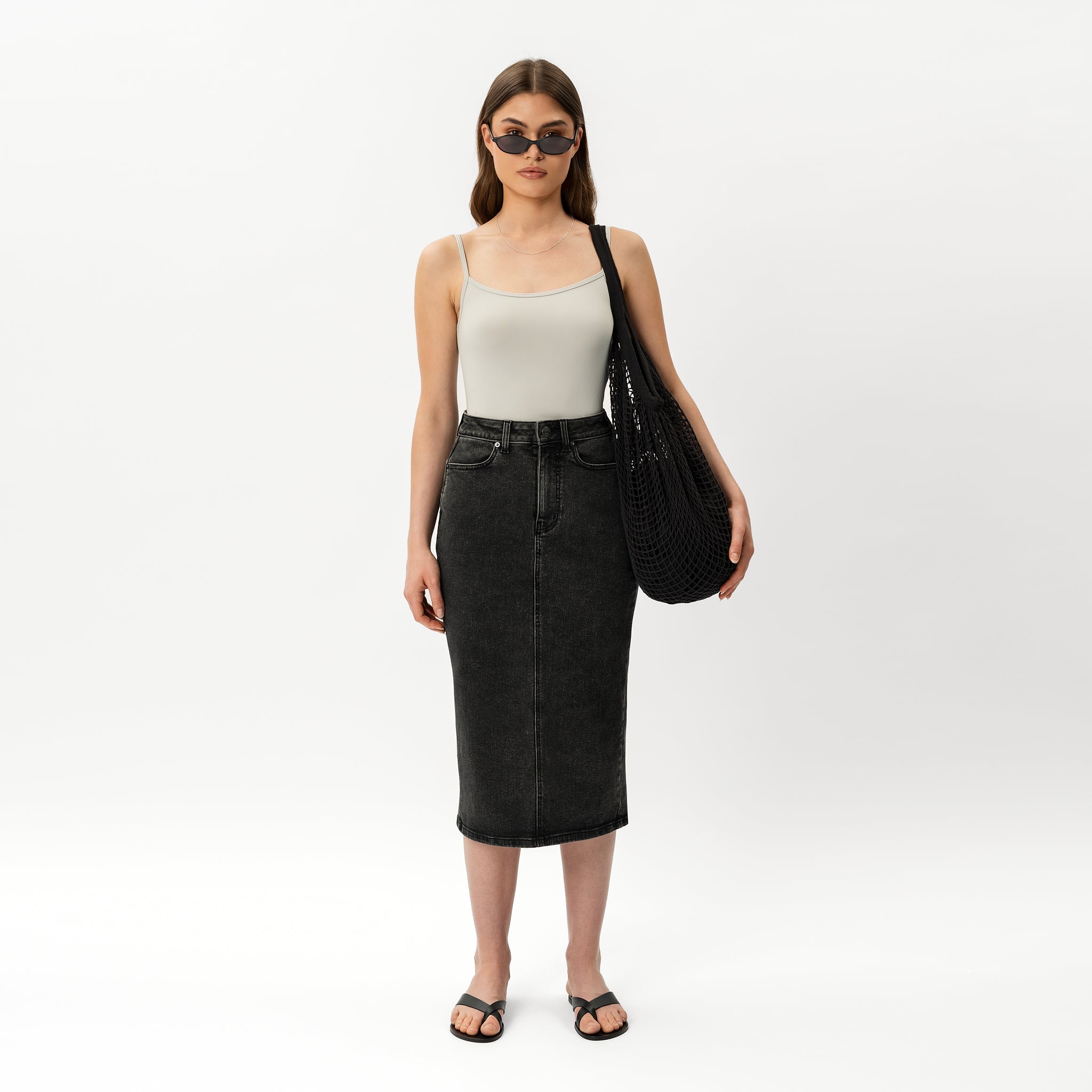 Stretchy ComfortDenim™ Skirt - Ninepine