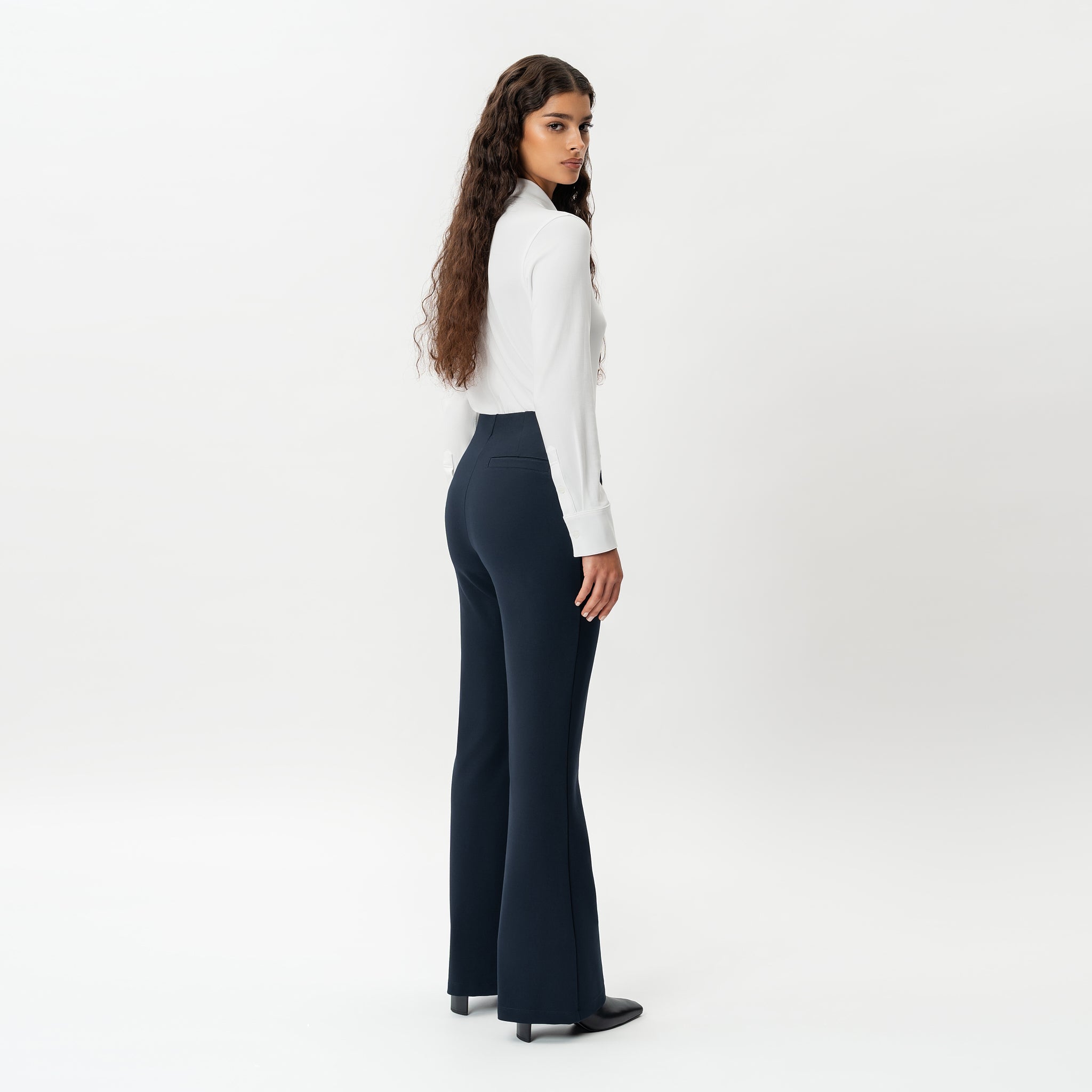 Tailored Ponte Bootcut Trouser - Ninepine