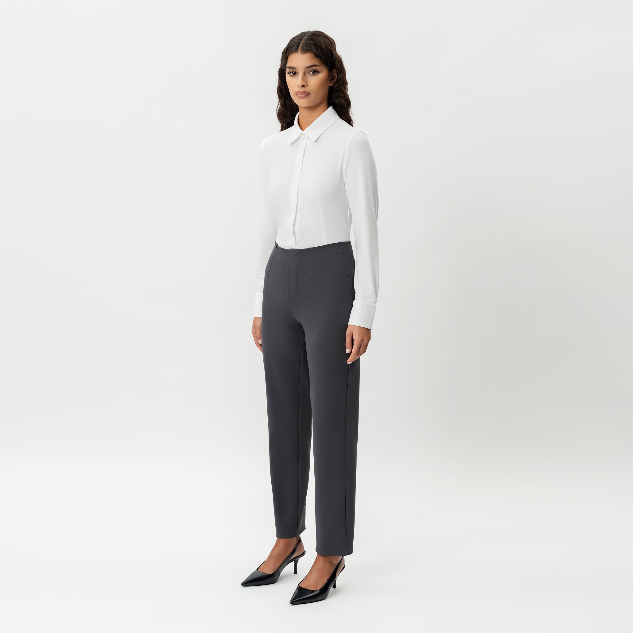 Tailored Ponte Straight Trouser - Ninepine