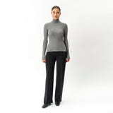 Merino Wool Ribbed Turtleneck - Ninepine