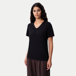 Fitted V-neck Pima T-shirt - Ninepine