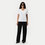 Fitted V-neck Pima T-shirt - Ninepine