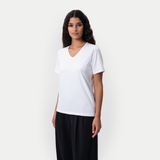 Fitted V-neck Pima T-shirt - Ninepine