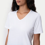Fitted V-neck Pima T-shirt - Ninepine