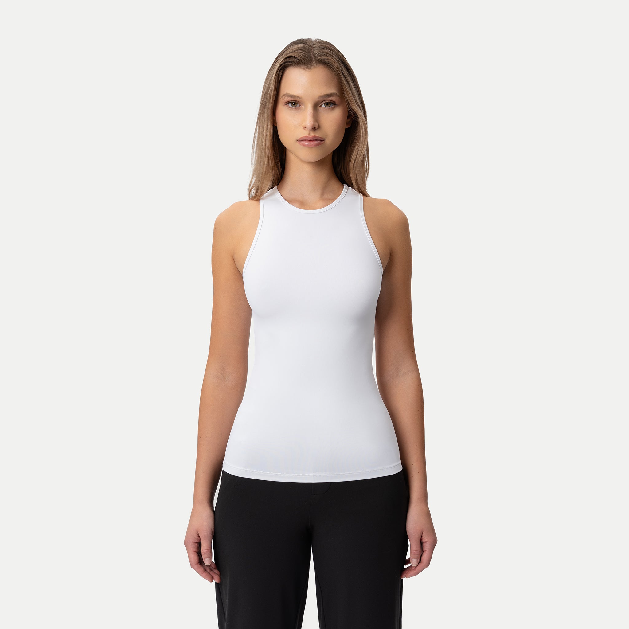 Soft Racerback Tank White